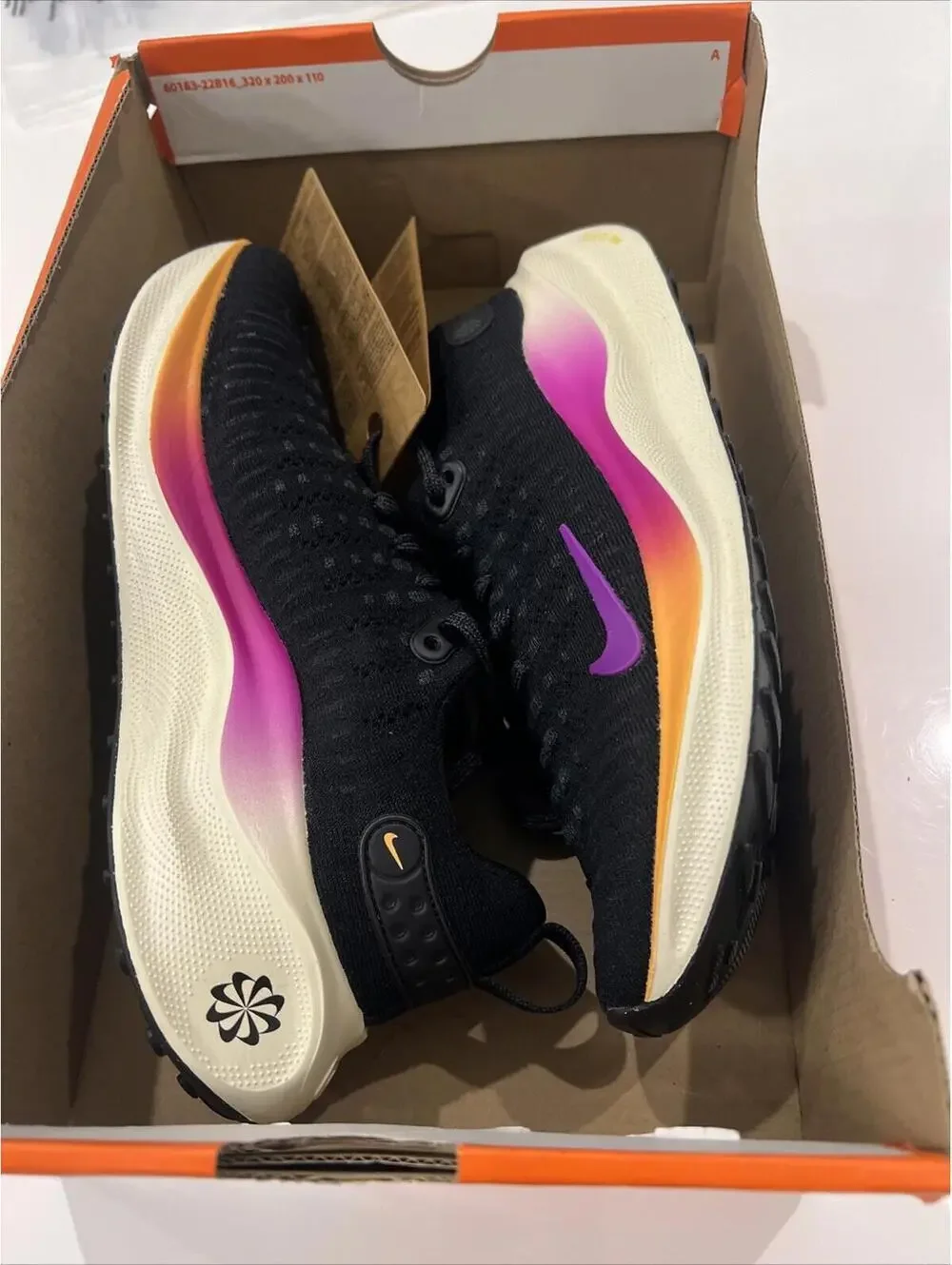 $179 Women Nike React Infinity Run 4 Running Shoes Size 6.5 Black White DR2670